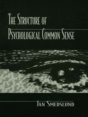 cover image of The Structure of Psychological Common Sense